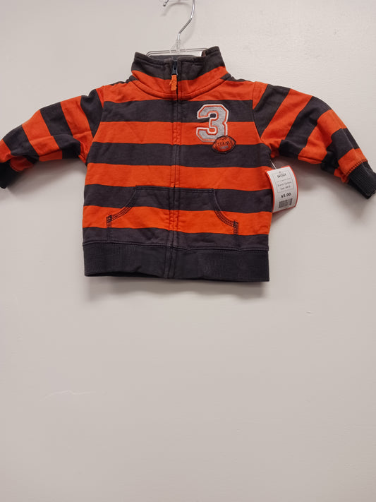 Orange/Brown Striped Carters Jacket, 6M B