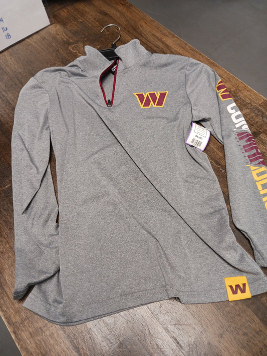 Grey Washington Football 1/4 Zip, 10 B