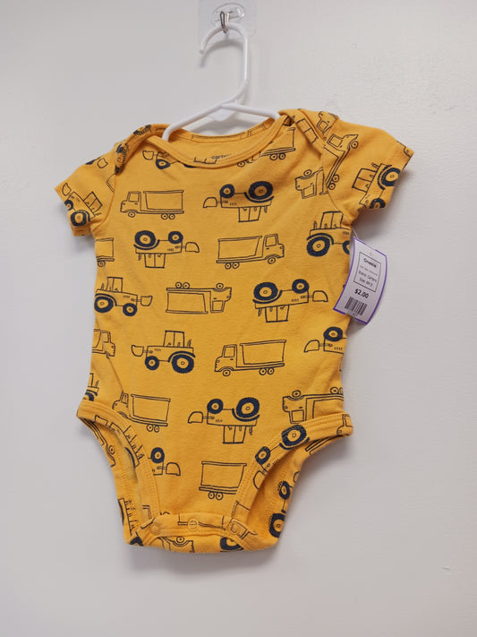 Yellow Construction Carters Onesie, 6M B