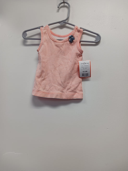orange/white Carters Stripe Tank Top, 6M G