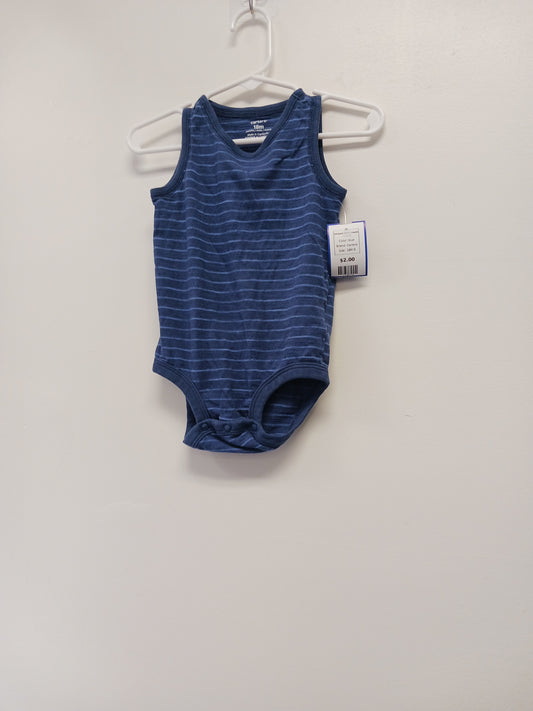 blue Carters Striped Tank Onesie, 18M B