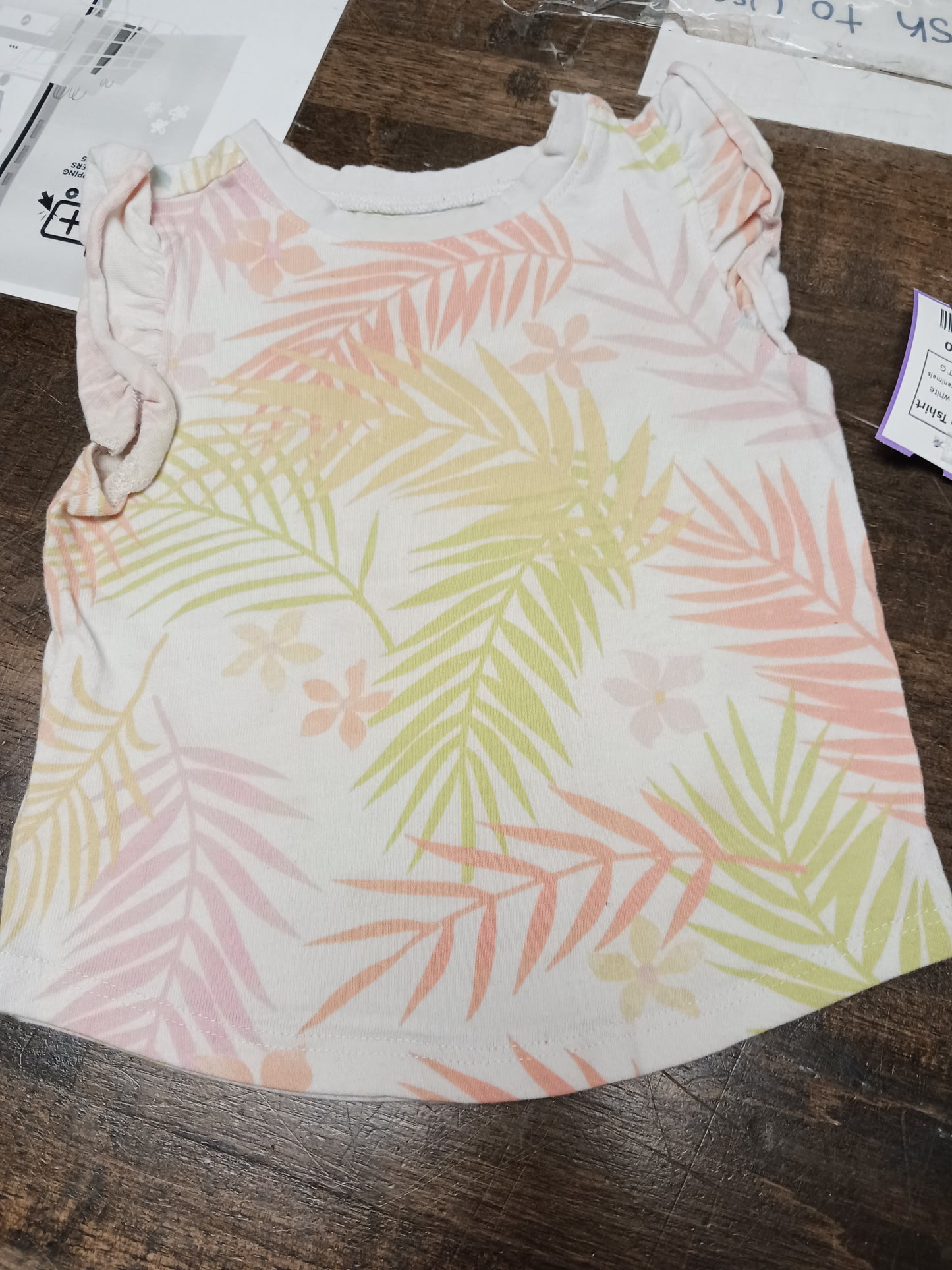 white Garanimals Fern Tshirt, 2T G