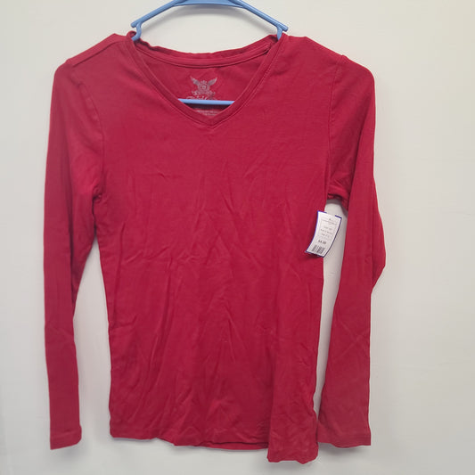 red Faded Glory Long Sleeve vneck dress 4/6, 4T G