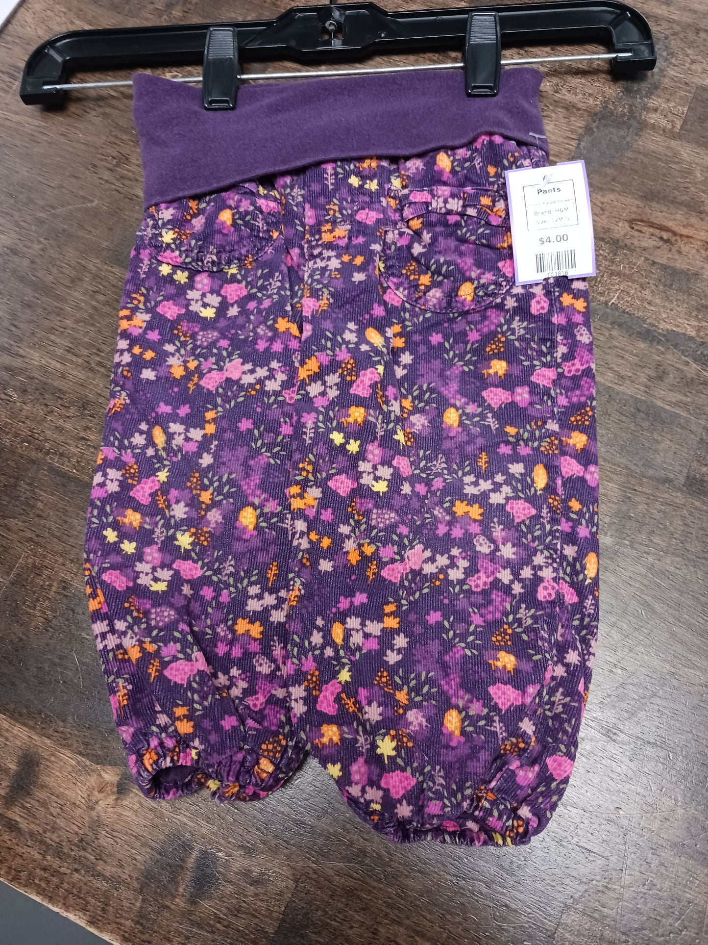 Purple Flower H&M Pants, 12M G