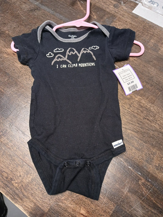 black Gerber Mountain Onesie 6-9m, 6M B