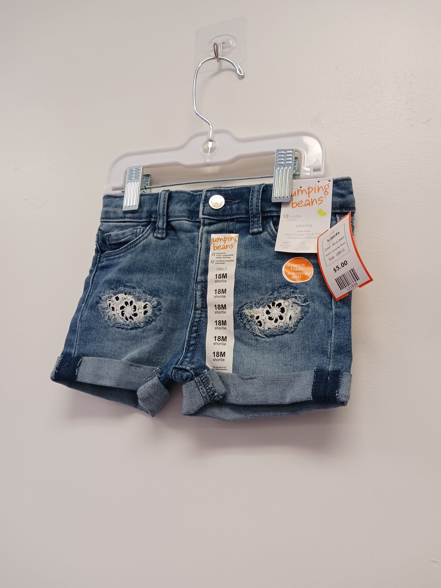 Blue Jean Jumping Bean Shorts, 18M G