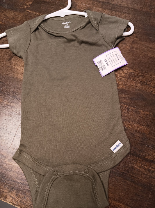 Green Gerber Onesie, NB B