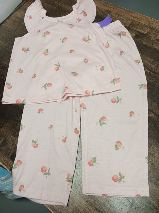 pink Carters 2 piece Peach PJs, 4T G