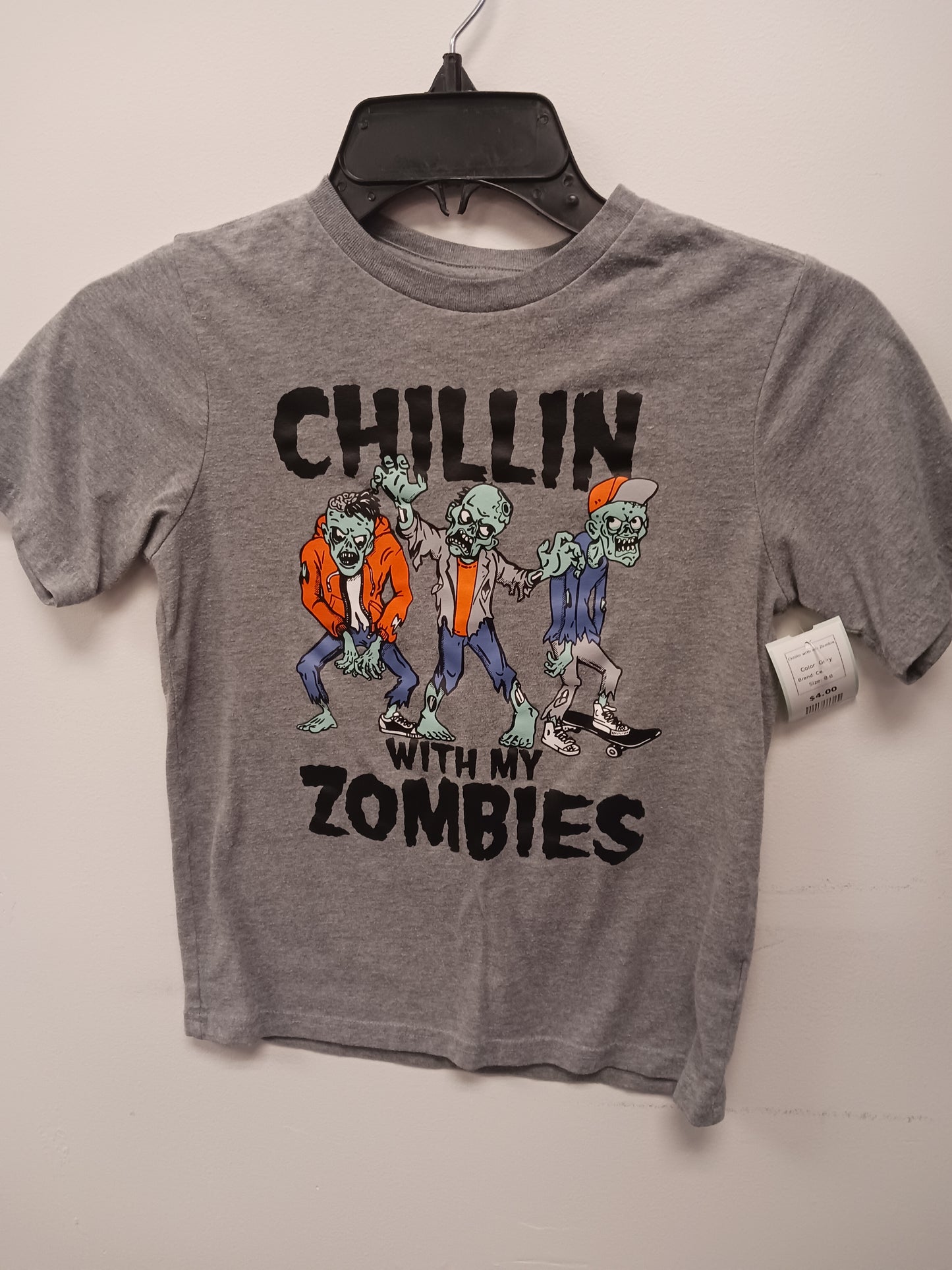 Grey Celebrate Chillin with my Zombie, 8 B