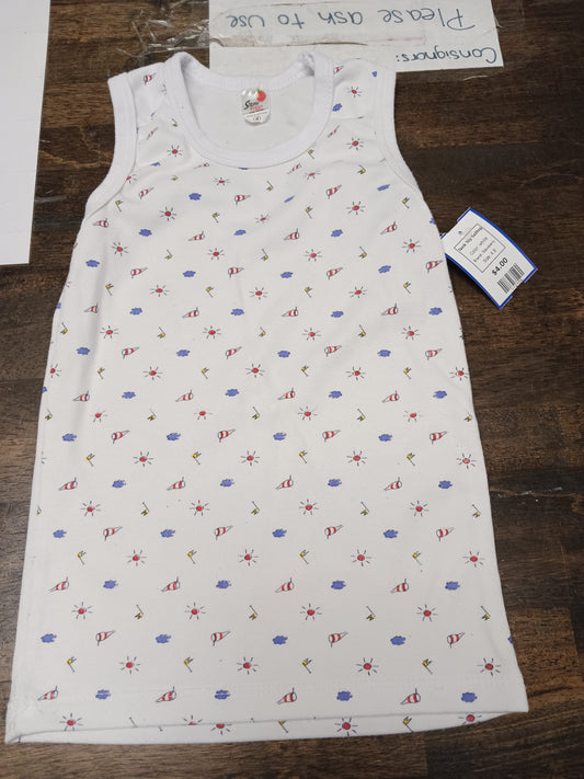 white Stawberry Tank Top Sailing, 4 B