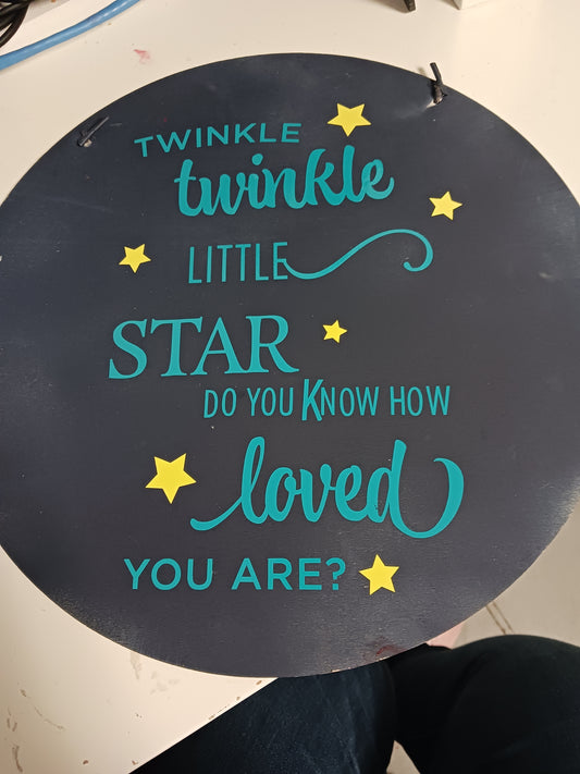 Navy/Blue  Twinkle Twinkle Little Star Sign