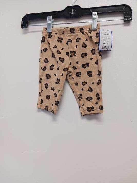 Brown Cheetah Carters Leggings, 3M G