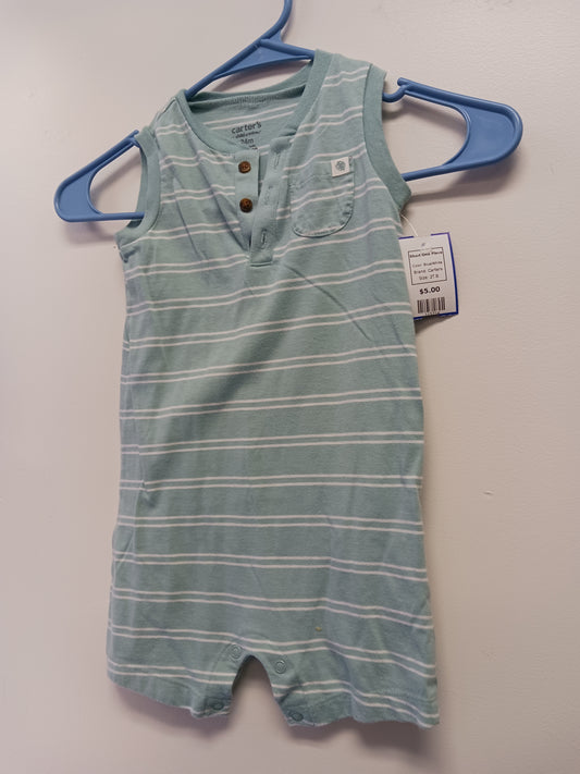Blue/White Carters Short One Piece, 2T B