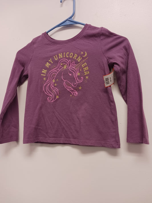 Purple Jumping Bean Long Sleeve Unicorn Shirt, 5T G