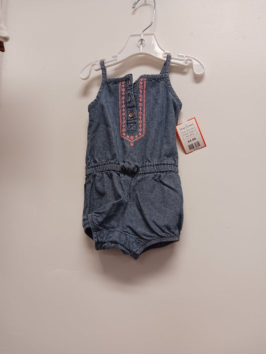 Blue Jean Carters Short Romper, 6M G
