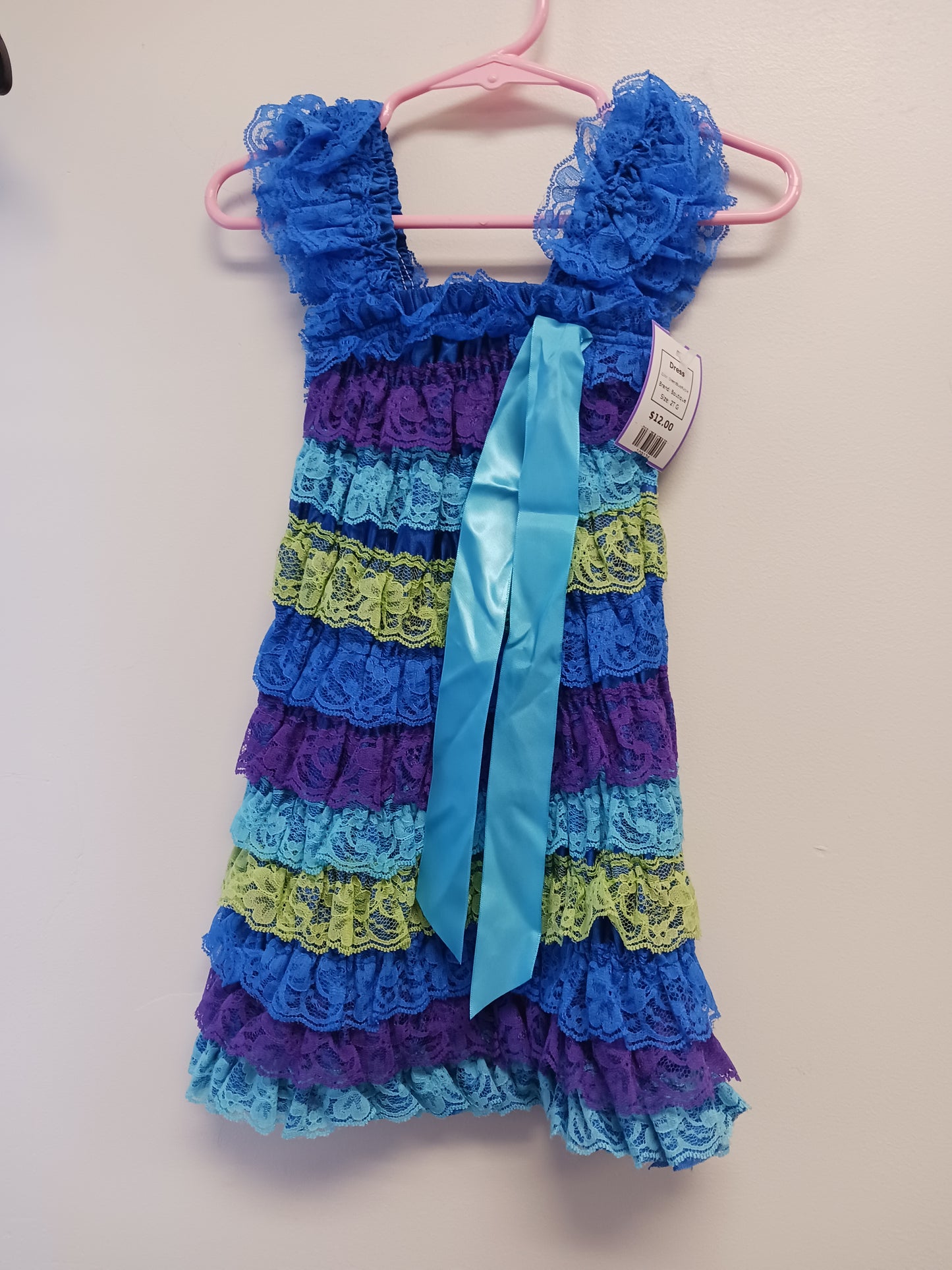 Green/Blue/Purple Boutique Dress, 2T G