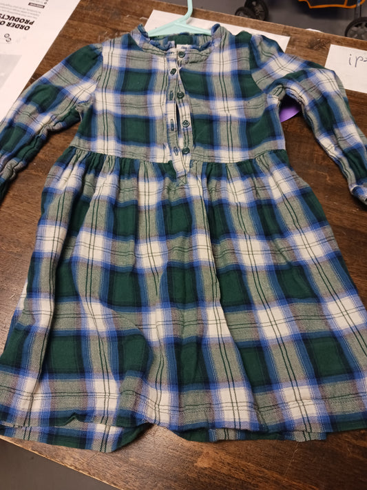 Green/Blue Plaid Gap Dress, 4T G