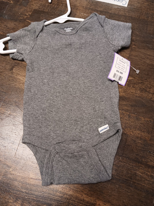 Grey Gerber Onesie, NB B