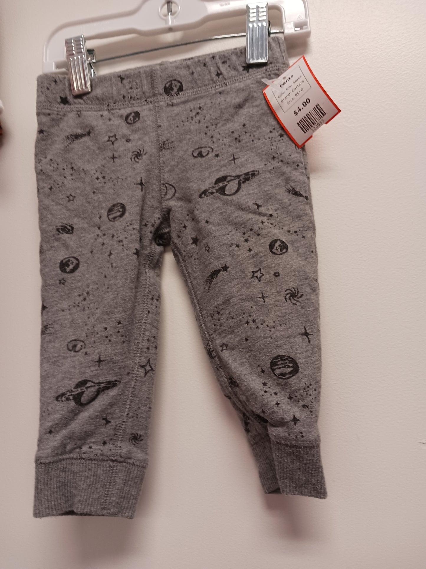 Grey Space Carters Pants, 9M B