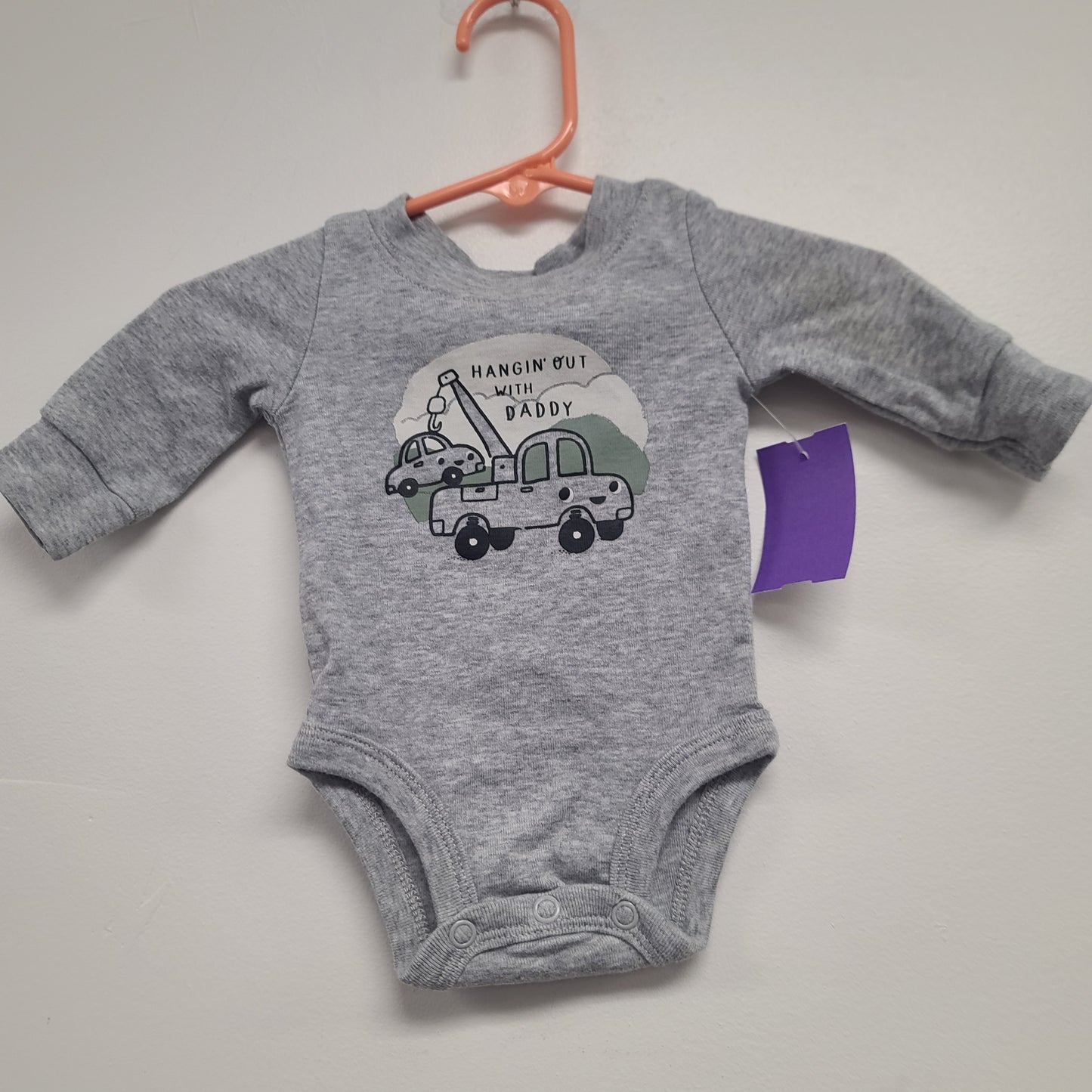 grey Carters Hanging out with Daddy Onesie, NB B