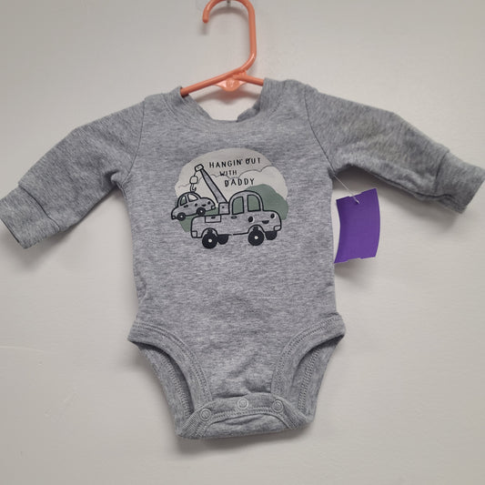 grey Carters Hanging out with Daddy Onesie, NB B
