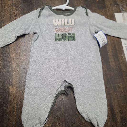 grey bloomin baby wild about mom sleeper, 3M B