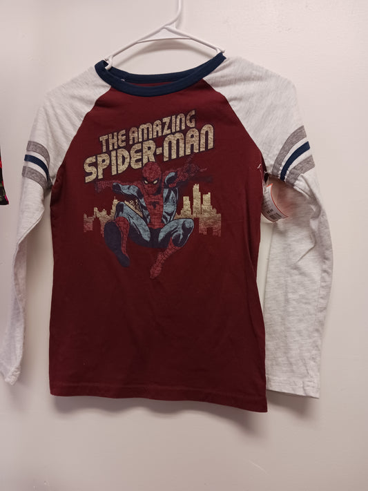 Grey/Burgandy Spiderman Sonoma Longsleeve Shirt, 10 B