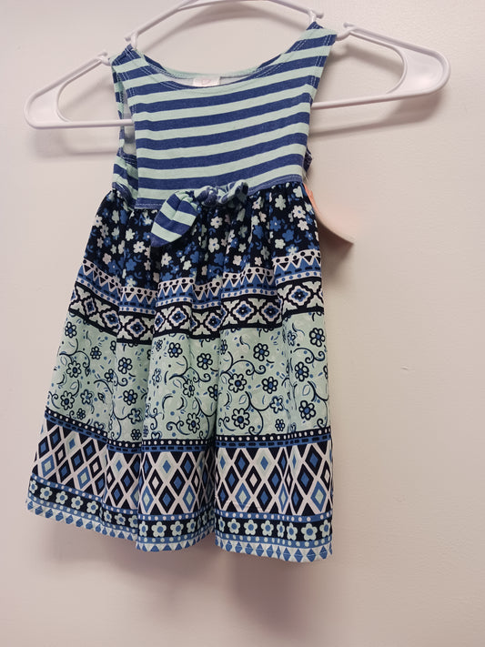 Blue Youngland Flower Tank Dress, 2T G