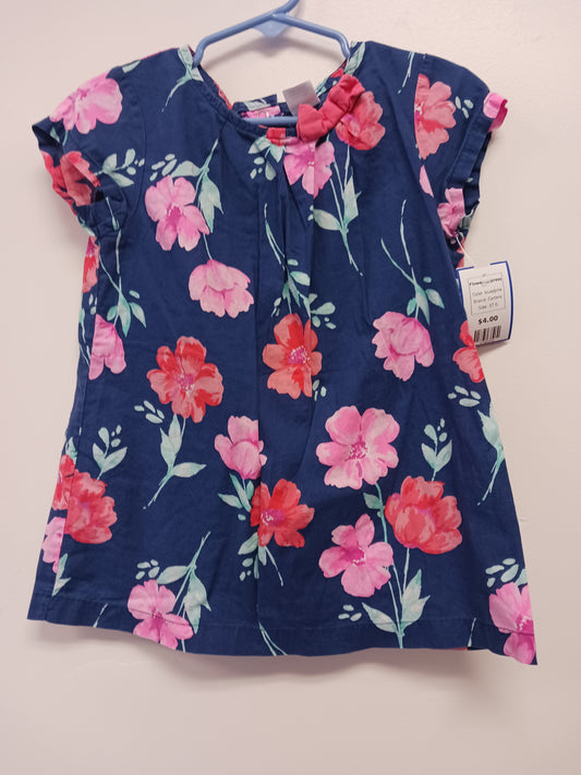 blue/pink Carters Flowered Dress, 5T G
