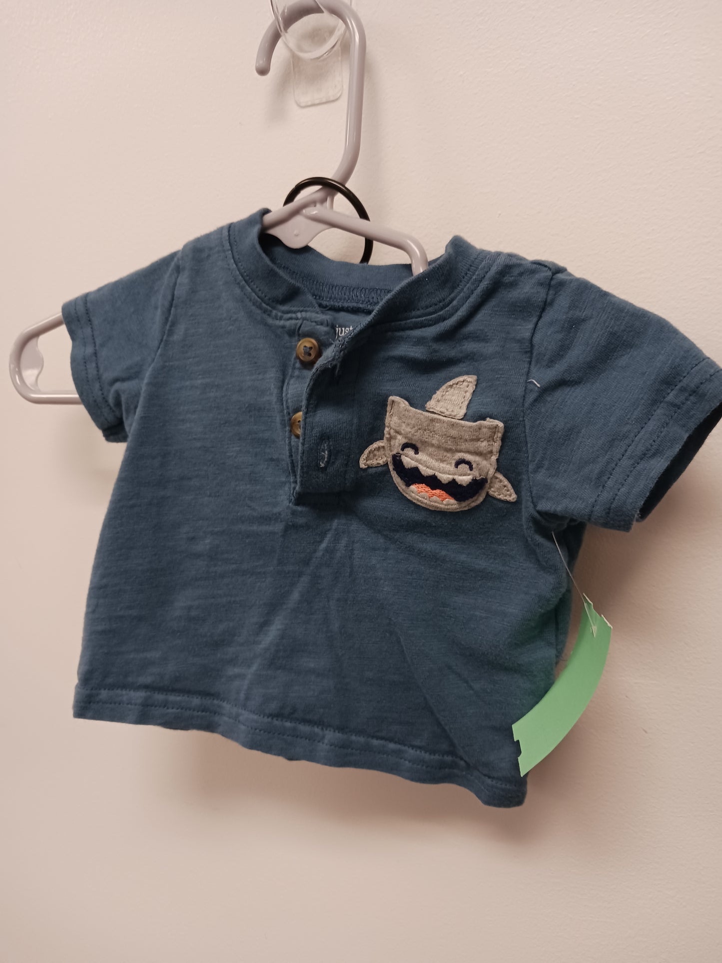 Blue/Tan Shark Carters Outfit, NB B