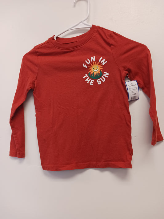 Orange Fun In The Sun Old Navy Longsleeve Shirt, 5T B