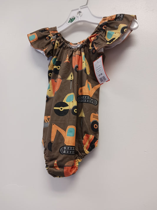 Brown Boutique Construction Bubble Suit 6/12m, 6M G