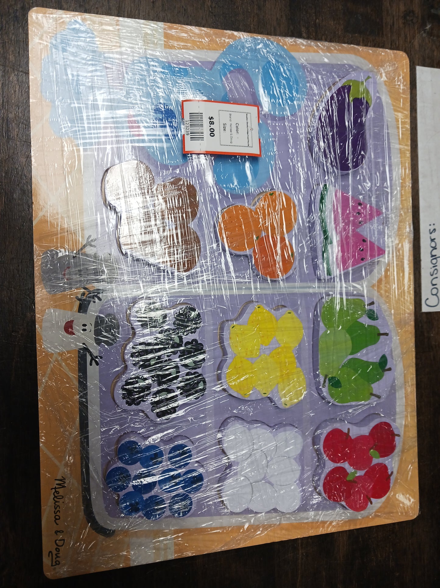 Melissa & Doug Wooden Chunky-Fridge Food Puzzle