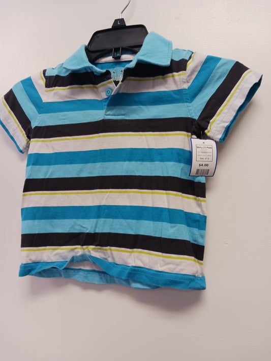blue/white/black Jumping Bean Striped Polo, 4T B