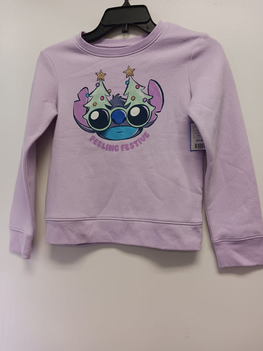 Purple Jumping Bean Stitch Christmas Sweat Shirt, 7 G