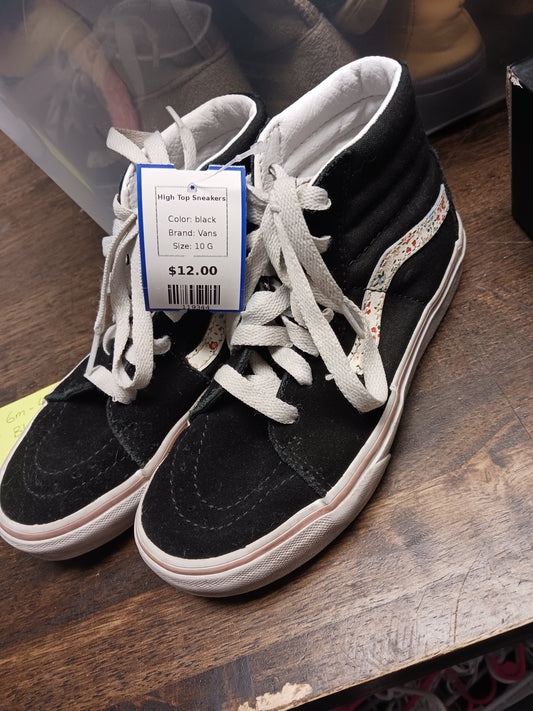 black Vans High Top Sneakers, 10 G