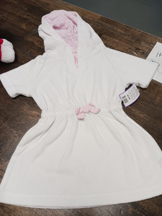 White Ruffle Butts Swim Cover Up, 18M G