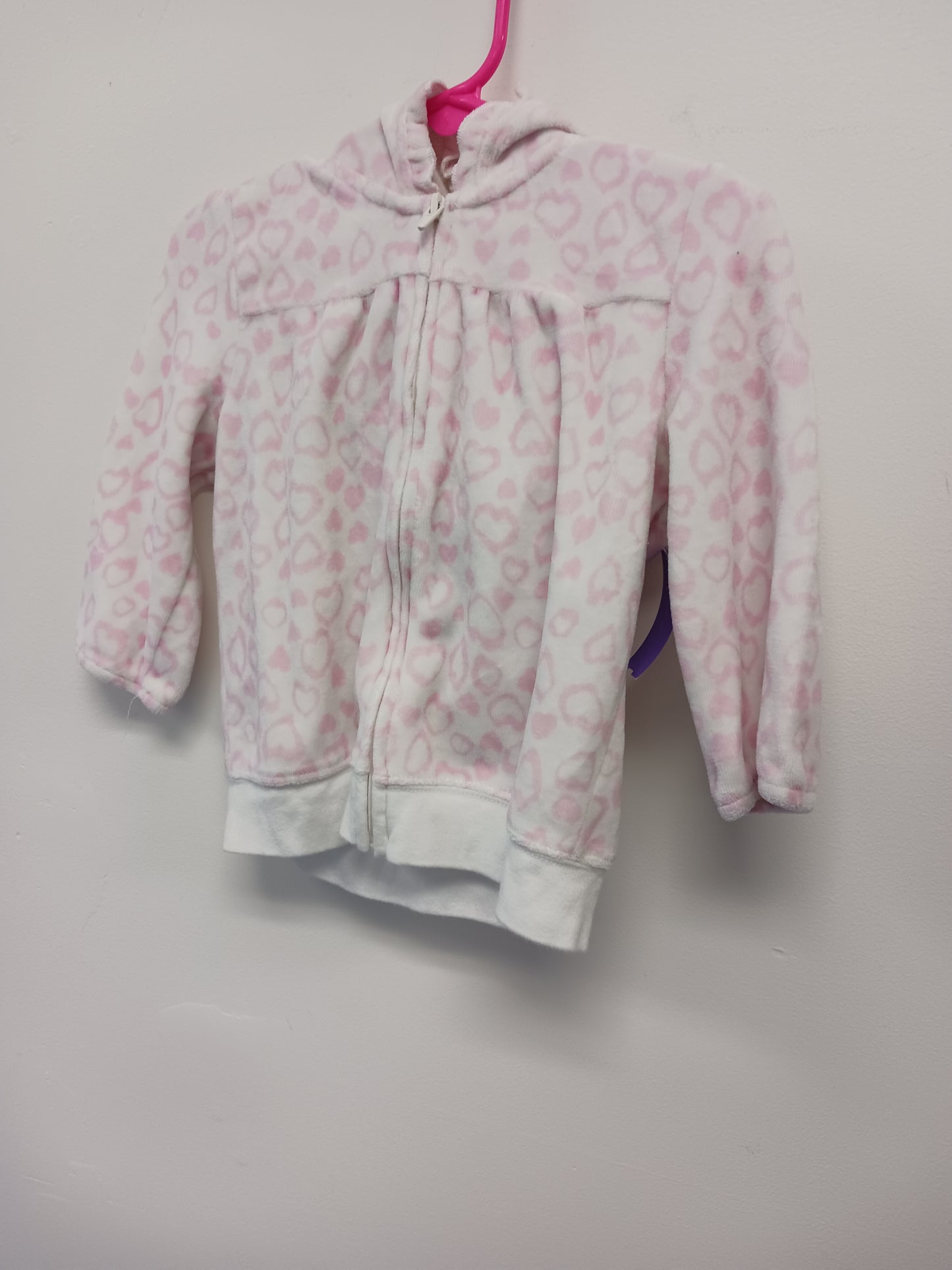 white/pink OshKosh Heart Jacket, 18M G