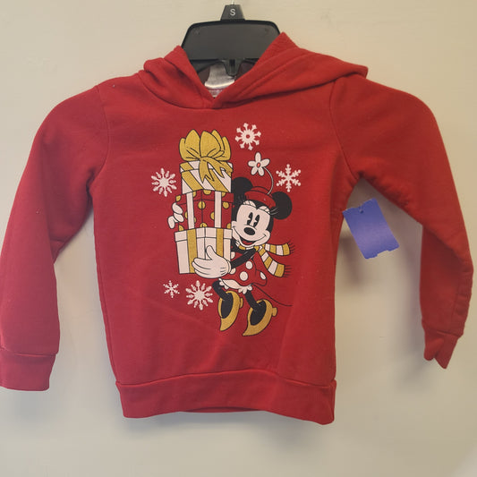 Red Christmas Minnie Disney Hoodie, 4T G