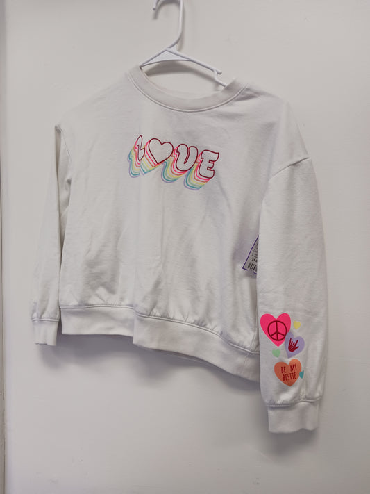 White Love Cat & Jack Longsleeve Shirt, 10 G
