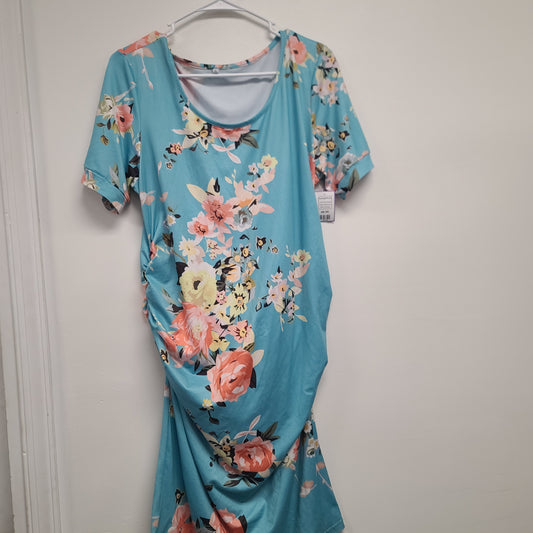 Blue Flower Boutique Maternity Dress, X-Large