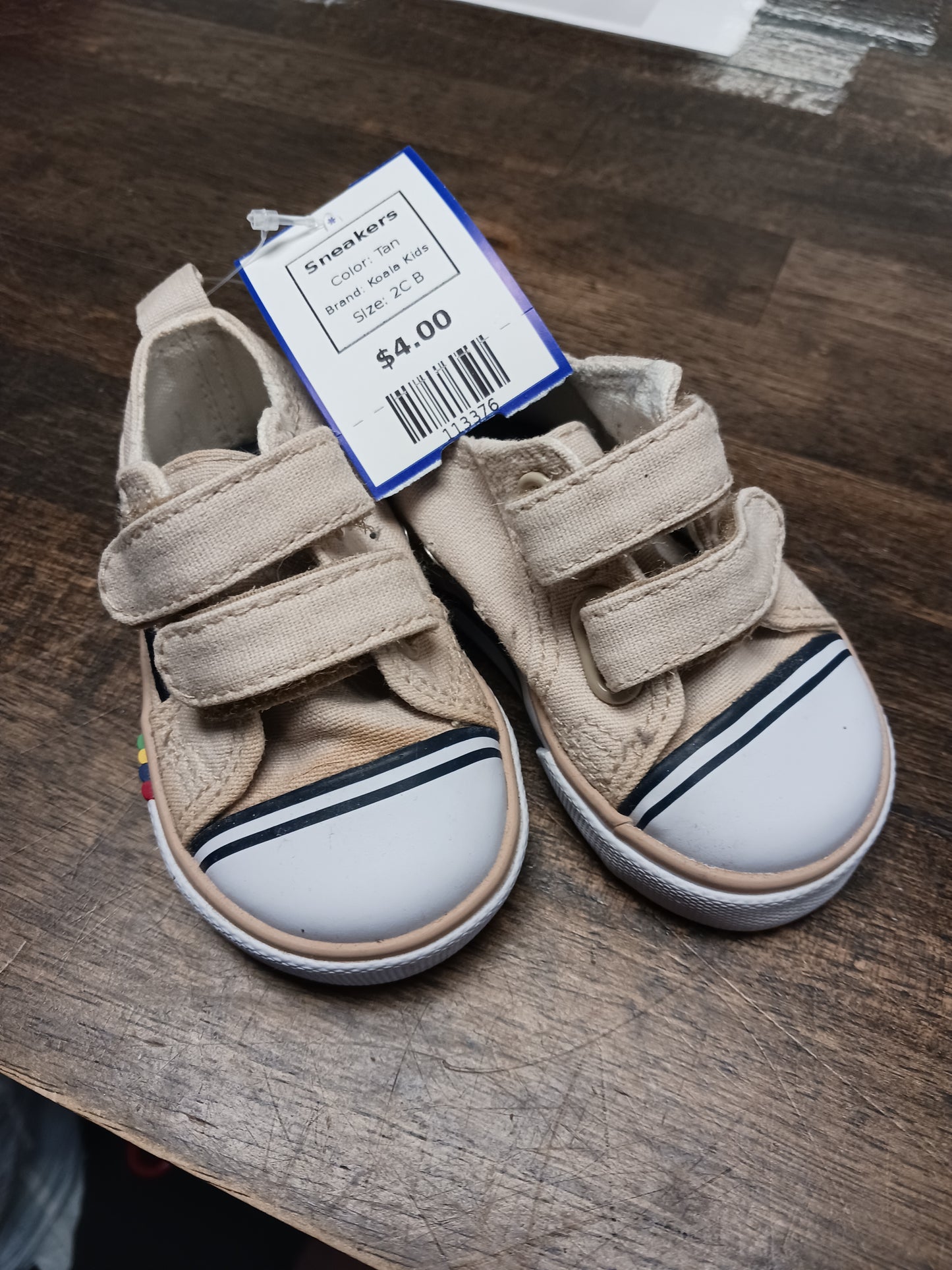 Tan Koala Kids Sneakers, 2C B