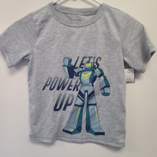 Grey/Blue Robot Carters Shirt, 8 B
