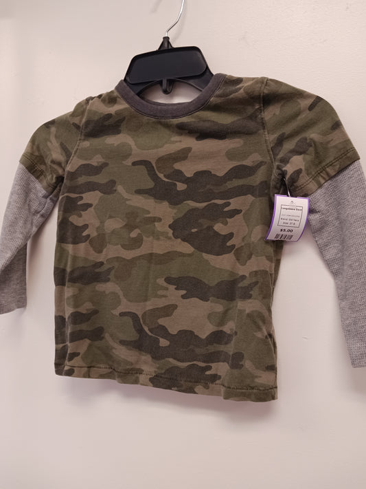 Green Camo/Grey Old Navy Longsleeve Shirt, 5T B