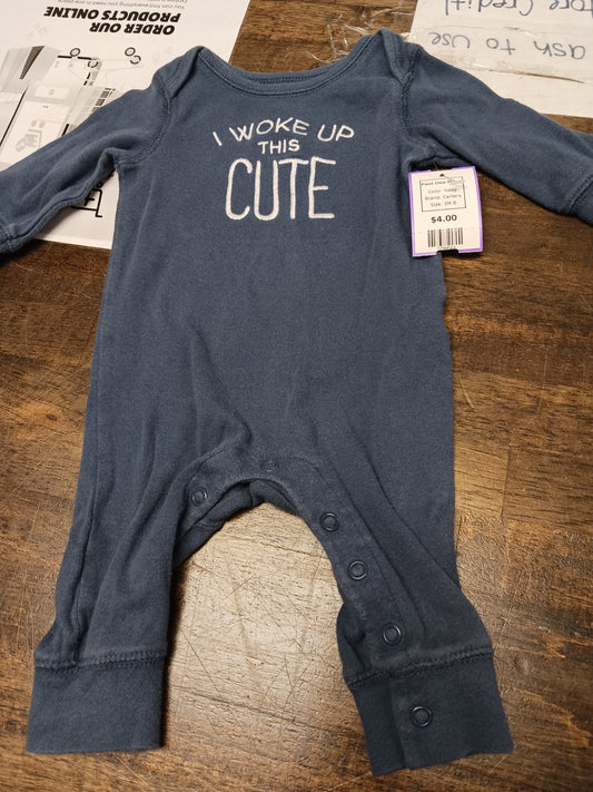 Navy Carters Pant One Piece, 3M B