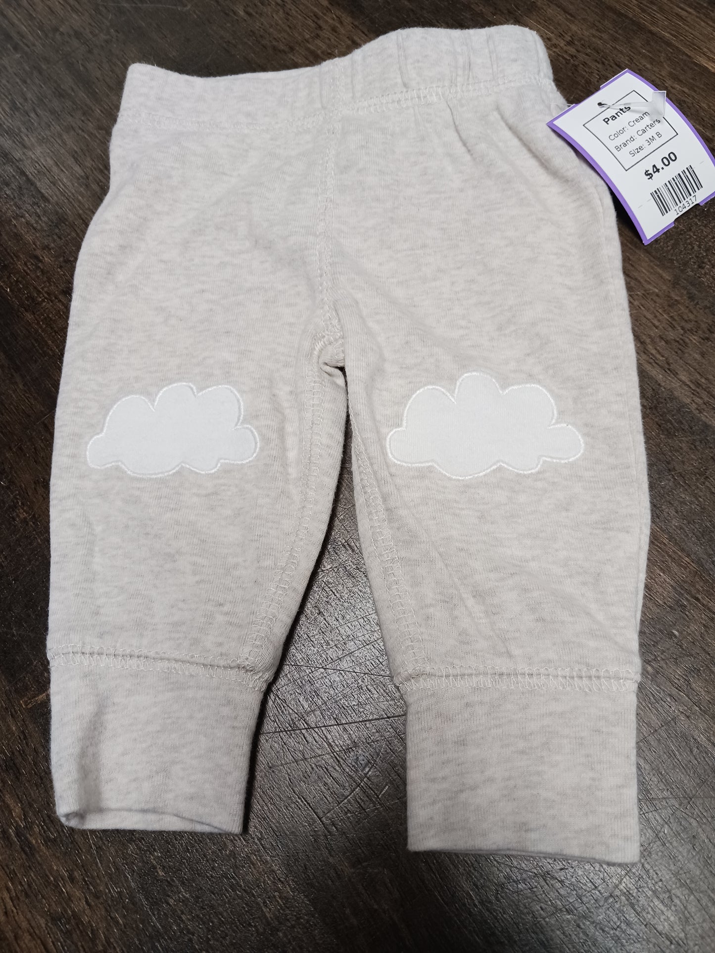 Cream Carters Pants, 3M B