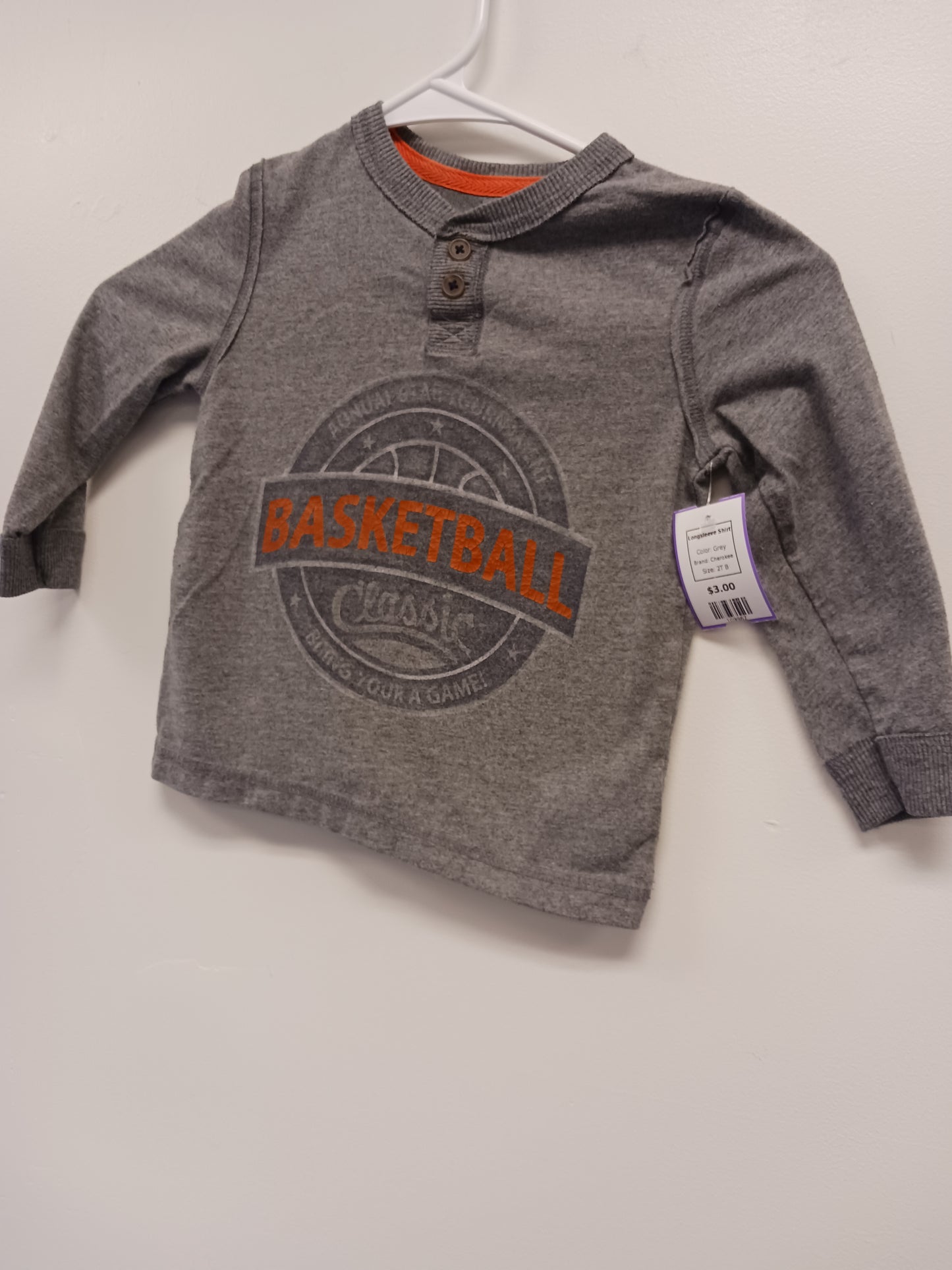 Grey Cherokee Longsleeve Shirt, 2T B