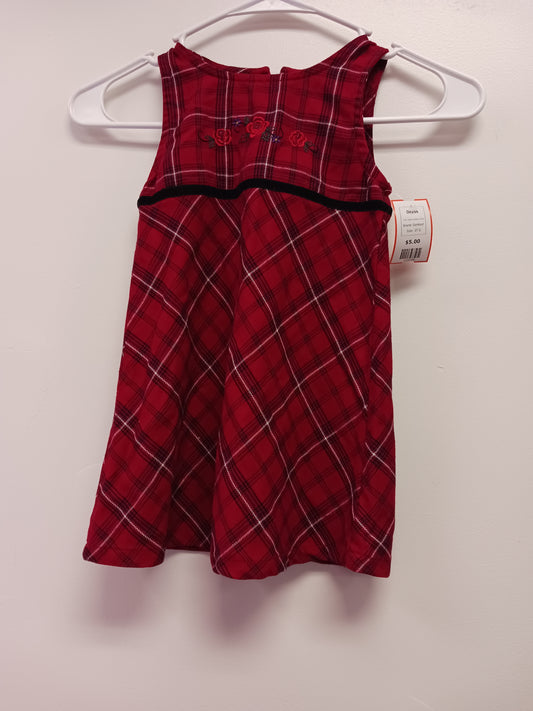 Red/White/Black Plaid OshKosh Dress, 3T G