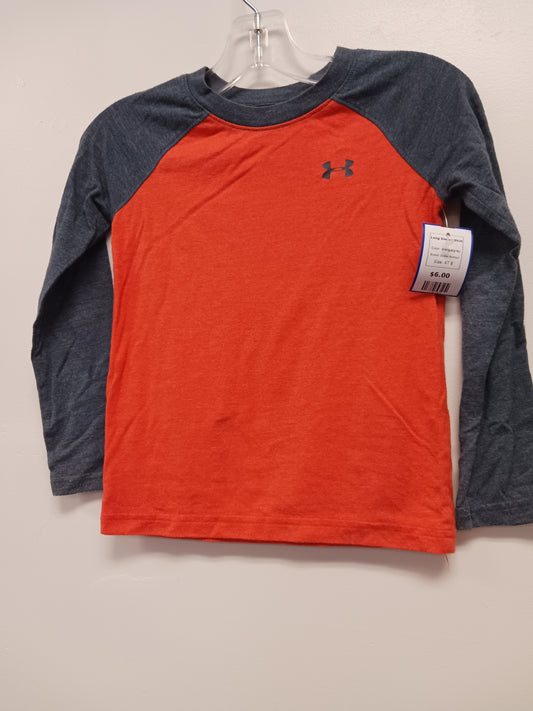 orange/grey Under Armour Long Sleeve Shirt, 4T B