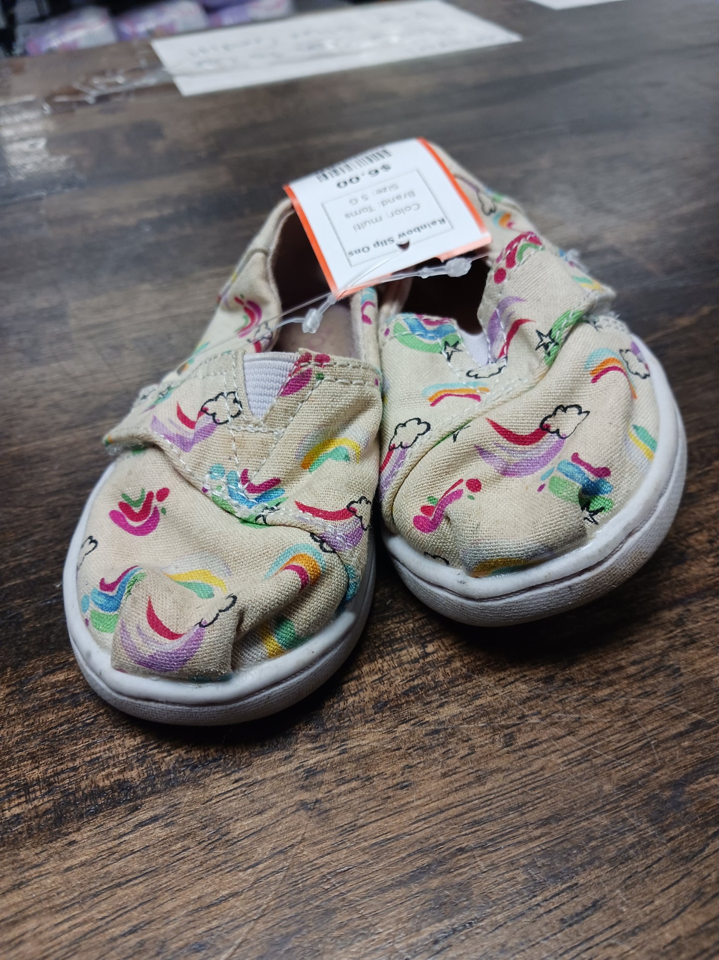 multi Toms Rainbow Slip Ons, 5 G